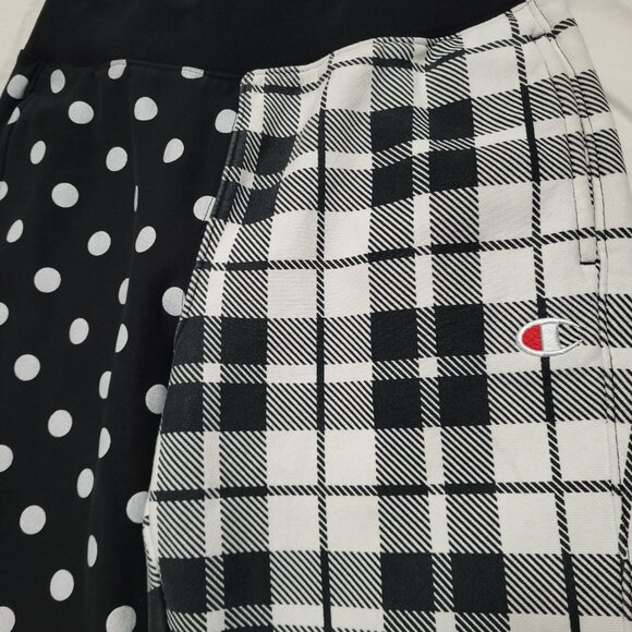 Champion Reverse Weave Sweatpants Joggers Pockets Black White Mixed Media Y2k - Picture 3 of 13